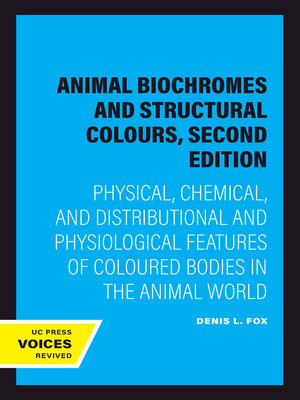 cover image of Animal Biochromes and Structural Colours